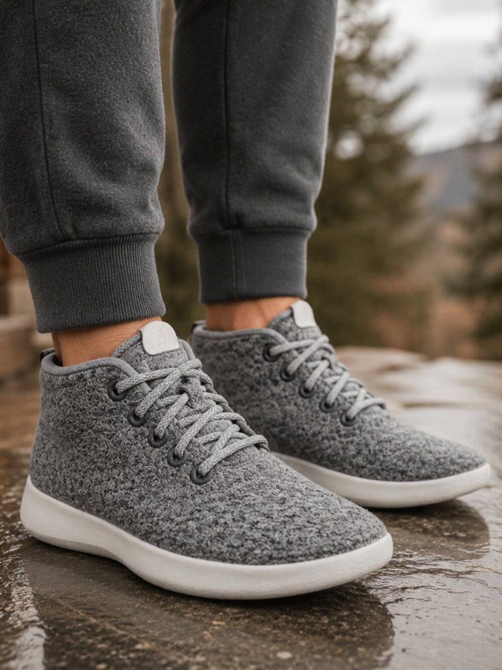 Allbirds Wool Runner-Up Mizzles High Top Sneaker Gray Men’s 8